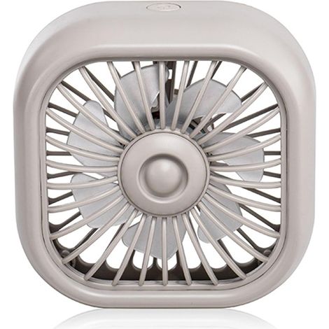 Ventilador para coche, 3 velocidades, alimentación USB, funcionamiento silencioso, luces de colores (caqui). (1/5)