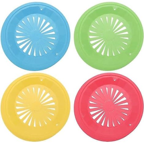16 supports réutilisables en plastique pour assiettes en carton, parfaits pour les fêtes, les barbecues et les pique-niques. Plateaux ronds pour assiettes en carton. (1/5)
