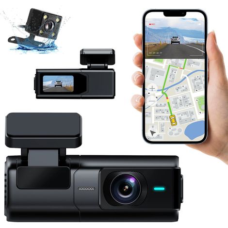 Dash Cam Double - 2K Avant 1080P Arrière - Vision Nocturne - Mode Stationnement 24 Heures - Angle Large 170° - Contrôle WiFi App - 1,5 Pouces IPS - Carte 64 Go Incluse (1/5)