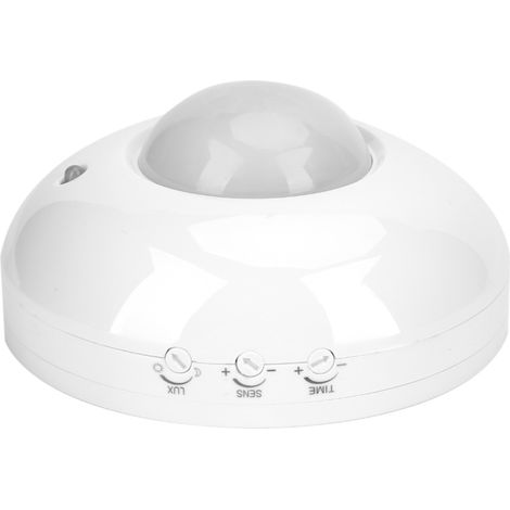 Détecteur de mouvement infrarouge pour plafonnier, interrupteur à ampoule réglable 110V-240V, capteur de présence sans fil, minuterie automatique, compatible E27. (1/5)