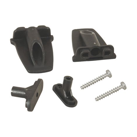 Bubendorff – Butée plate pour lame finale 45 mm noire – Support et vis inclus – Compatible lames EP8, IP90, IP140 – Matériau plastique