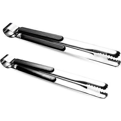 Grillzange, 2er-Set lange Küchenzangen, ergonomischer Griff, hitzebeständig, 30 cm und 22,5 cm