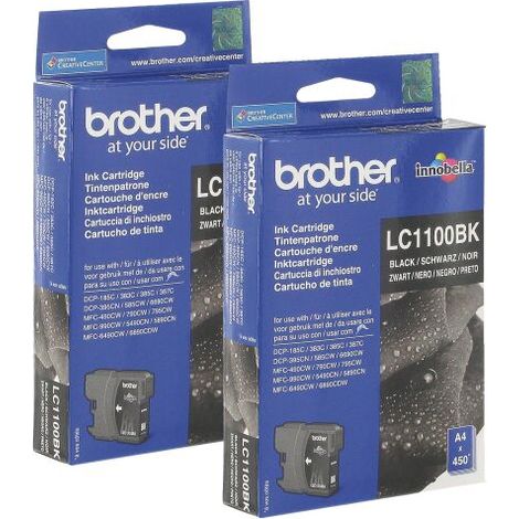 Brother LC1100 lot de 2 couleur noire