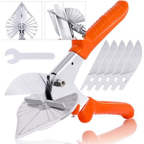 Cisaille multi-angles pour petits travaux et projets de bricolage, avec 5 lames de rechange et une clé (1/5)