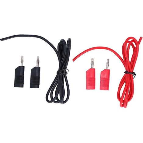 Bananenstecker-Prüfleitung 4 mm Stecker auf Stecker 32 A 1000 V Rot Schwarz Set für elektrische Prüfungen