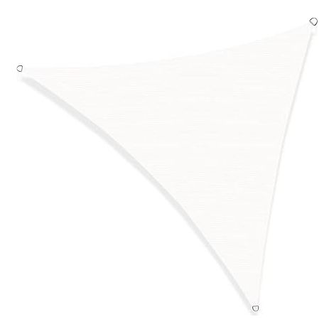 QAZQA Voile d'ombrage triangulaire 3x3x3m, auvent extérieur, protection UV étanche, voile d'ombrage pour jardin, balcon, terrasse, Blanc