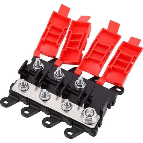 Porte-fusible 200 A, courant élevé, boîte à fusibles 1 entrée 3 sorties pour équipement électrique de voiture, bateau, camping-car, assemblage flexible (1/5)