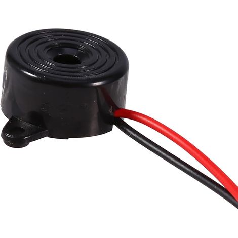 Buzzer 12V Électronique de 8595dB, Tonalité Piézo-électrique Active de Sonnerie de 3-24V Sonnerie Continue d'Alarme Sonore de Longueur de Sonnerie de 100mm (1pc) (1/5)