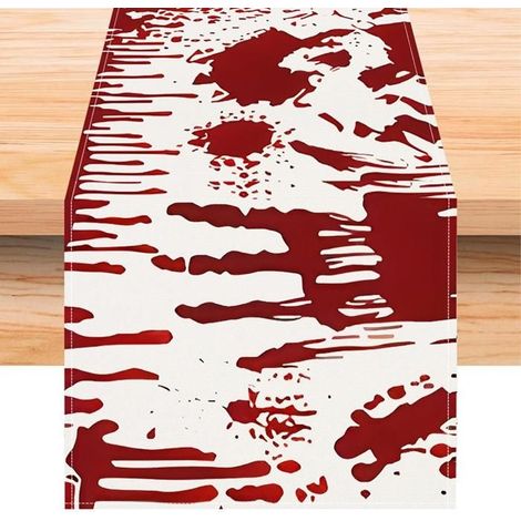 (Mehrfarbig) Dekorative Tischdecke – GIGICIAL – Halloween – Graffiti-Print – Mehrfarbig – 33 x 183 cm (1/5)
