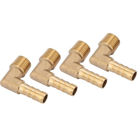 4 raccords coudés mâles en laiton, filetage G1/4", 8 mm (1/5)