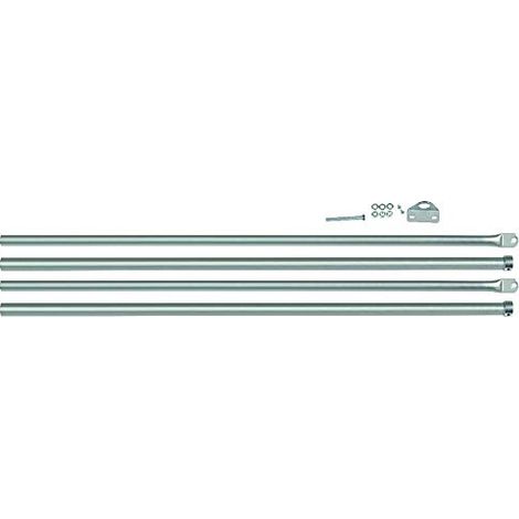 Viro Kit Coppia di Aste Serrature per Porte Basculanti, in Acciaio Zincato, Estensibile da 88 a 165 cm