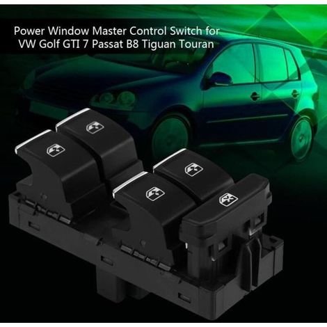 Bouton interrupteur Lève Vitre Commande Principal de Fenêtre Pour VW Golf GTI 7 Passat B8 Tiguan Touran 5G0 959 857C (1/4)
