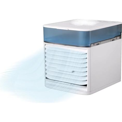 Mobile Klimageräte Mini Luftkühler, Mobile Klimaanlage, Air Cooler, Luftbefeuchter, USB Tragbare Klimaanlage Luftkühler für Büro, Persönlich Ventilator Mit Nachtlicht, für Wohnung & Büro (1/5)