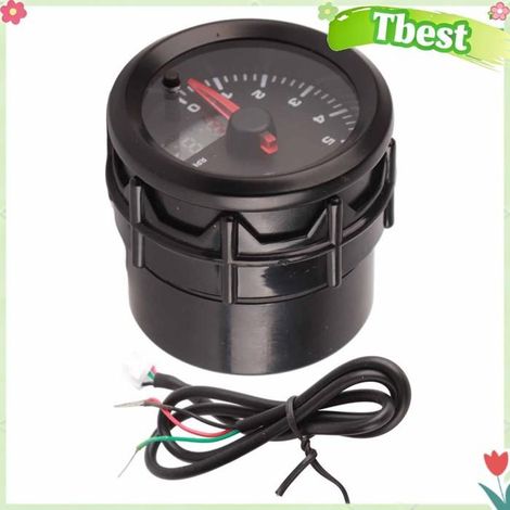 Tbest Tachymètre de voiture Tachymètre de Compteur de Vitesse LED 52 Mm 7 Couleurs Jauge à Moteur Pas à Pas de moto compte-tours (1/5)