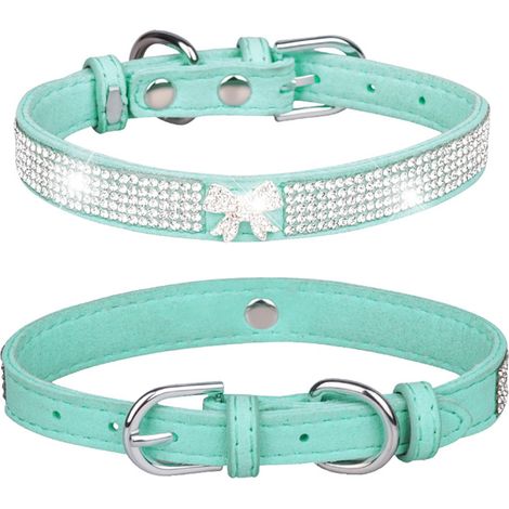 Collier Pour Chien Et Chat - Velours Doux Avec Couronne Strass - Réglable Pour Petit Moyen Grand Animal - 1 Pièce (1/5)