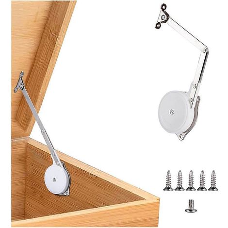 Charnières de coffre à jouets à fermeture douce, charnières de support de couvercle, charnières de coffre pour coffre à jouets en bois, cèdre, boîte de rangement (1/5)