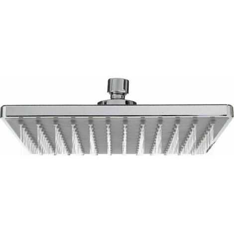 Pomme De Douche A Effet Pluie Carre De 8 Po, Ajustable G1 / 2, Chrome Poli (1/4)