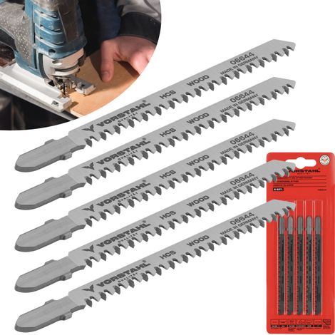 Lames de scie sauteuse pour bois, en forme de T (T) 115 mm 5 pièces Vorstahl (1/5)