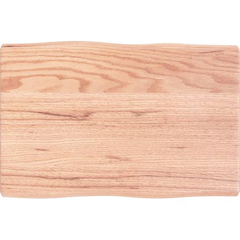 Dessus de table Plateau De Table Plan de travail bois chêne massif traité bordure assortie BZTHBS961565 (1/4)