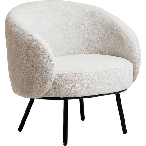 Fauteuil en tissu bouclette confort Kanoa (1/5)