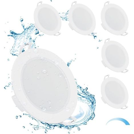 Spot encastrable salle de bain 6W dimmable – IP65 étanche – 4000K blanc naturel – Ultra-plat 35mm – Trou de découpe φ68-80mm – AC230V