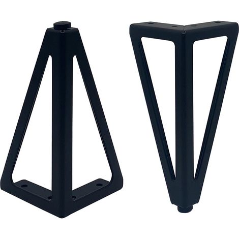 Set mit Ersatz-Möbelbeinen, 15 cm, dreieckig, DIY-Tischbeine, für Stühle, Schränke und Sofas, andere Möbelbeine (Schwarz, 2 Stück)