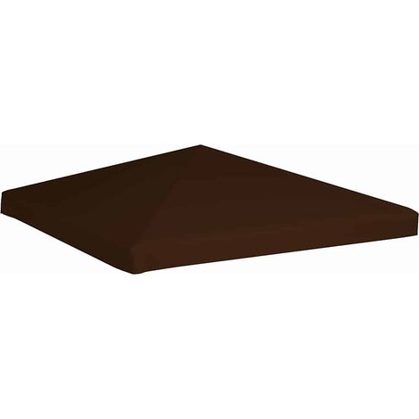 vidaXL Copertura Superiore per Gazebo 310 g/m² 3x3 m Marrone