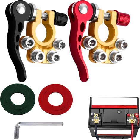 Lot de 2 bornes de batterie 12 V - Bornes de batterie 4 voies - 12 V (1/5)