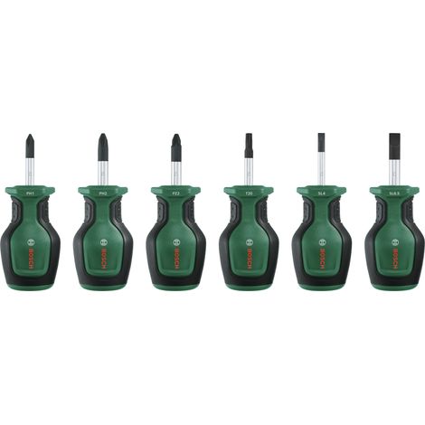 Bosch Juego de destornilladores cortos 6 pzs (1/2)