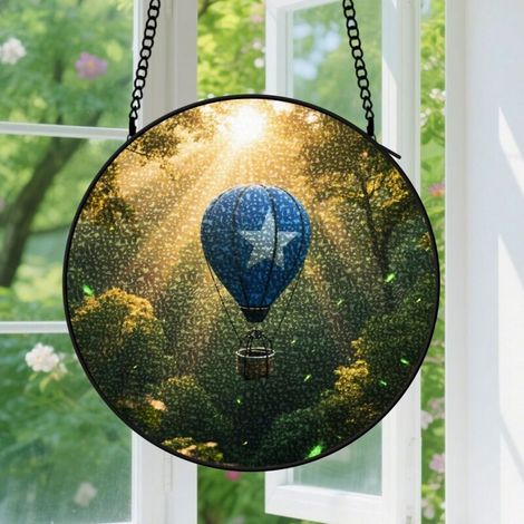 Capteur de soleil en vitrail - décoration spirituelle 9cm (1/4)