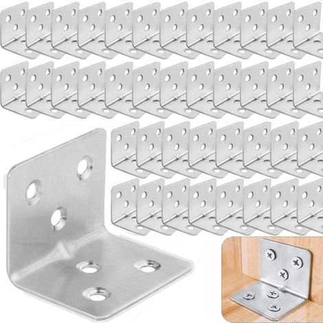 Équerre d'assemblage Renforcée Inox (38 x 30mm-64pcs) (1/5)