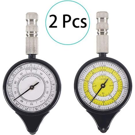 Lot de 2 appareils multifonctions : télémètre, odomètre, boussole et curvimètre. Idéal pour la randonnée et le camping. (1/5)