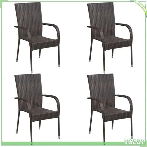 Ensemble à manger de jardin - FAFEICY - 3072484 - Bois d'acacia massif - Résine tressée marron - Table carrée 80x80 cm (1/5)