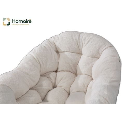 Stahl Rattan Sitzbank mit Rückenlehne Weiß 120 x 40 x 45 cm HOMAIRE (1/5)