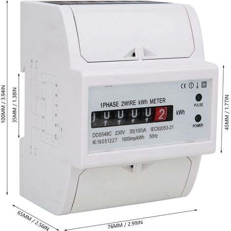 Rail de compteur électrique monophasé 4P 230 V DDS548C (1/5)