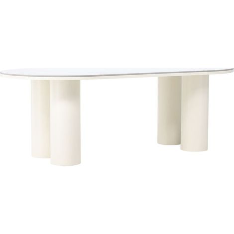 Table à Manger Design "Havstenssund" 220cm Blanc (1/5)
