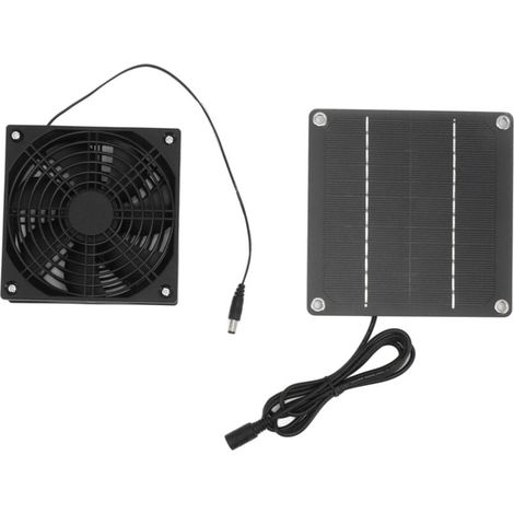Trywise Kit de ventilateur de panneau solaire ventilateur d'extraction solaire en silicium monocristallin 2200 tr/min avec housse de protection pour serre (1/4)