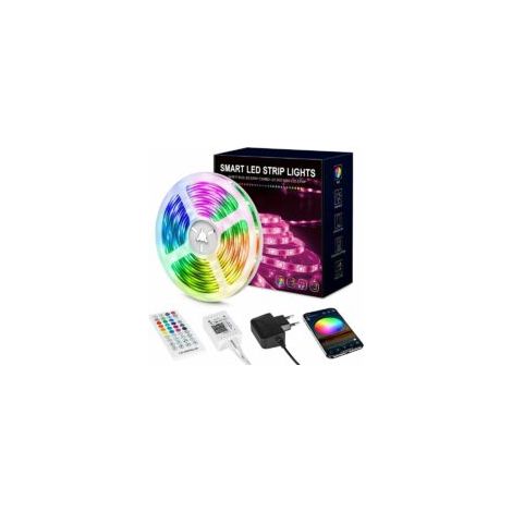Ruban Led 15m, Led Chambre Multicolore Bande Led 5050 Rgb Lumiere Led, Bandeau Led avec TéLéCommande,Bluetooth App pour ContrôLer la Ruban Led en Synchronisation avec la Musique