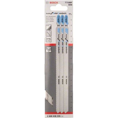 2608636335 - Set 3 lame per seghetto alternativo T 718 BF Metal-Sandwich