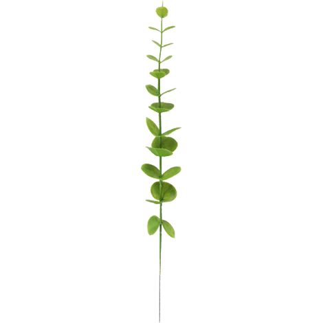 Tige décorative d'eucalyptus, 24 feuilles en plastique, fil de fer, artificielle, maison, fête et mariage, vert clair (1/5)