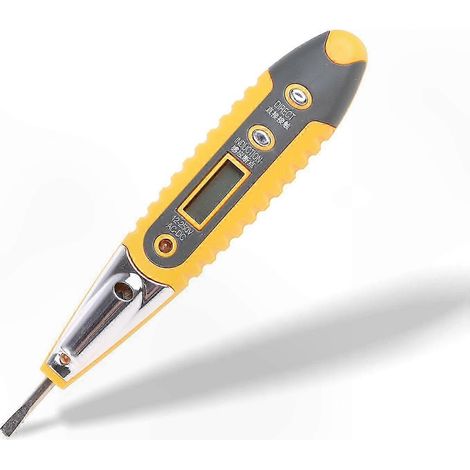 Testeur de tension électrique sans contact pour détection CA/CC, tournevis de contrôle de phase, outil de vérification de circuit, dispositif de test de fil sous tension (1/5)