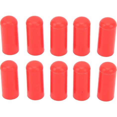 Lot de 10 bouchons universels en silicone résistant à la chaleur de 4 mm pour tuyau d'admission d'air, compatibles avec les soupapes de décharge (BOV), couleur rouge. (1/5)