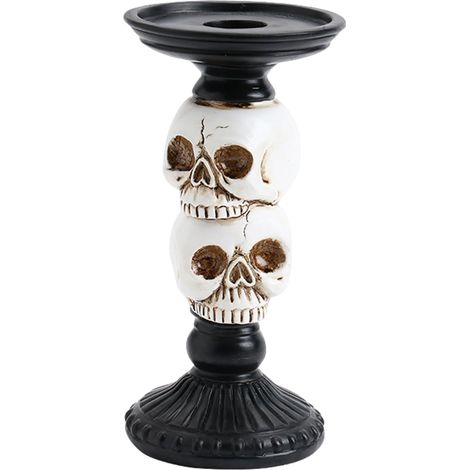 Décorations d'halloween - Candleur de Corbeau en résine pour la Maison table, étagère, chandelle votive gothique avec sculpture détaillée, meuble de bougies de saison effrayante pour la fête, orne (1/5)