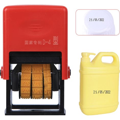 Machine de codage de date type D-4, étiquette pour sacs alimentaires, date réglable, machine d'impression manuelle de date (1/5)