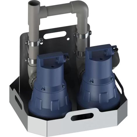 SFA – Pompe de relevage Rainkit Sanisub 800 – Débit 15 m³/h – Hauteur de relevage 11 m – Granulométrie 20 mm – Châssis inox pour inondations (1/5)