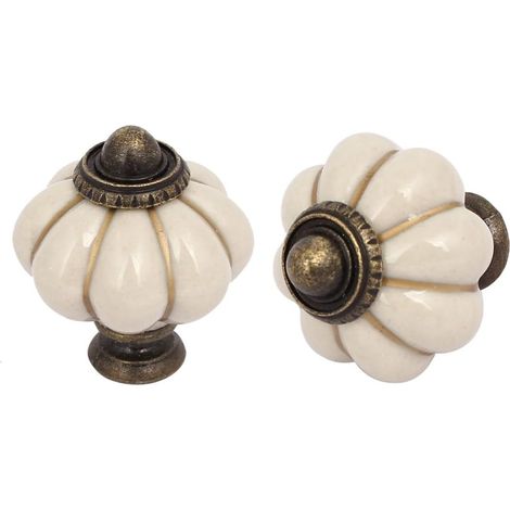 Home Office Möbel Keramik Kürbis Form Pull Griff Knob milchig weiß 2pcs (565e5df63f869d724b0853aceb9 (1/4)