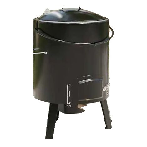 Parrilla/asador giratorio para exteriores, acero resistente, diseño portátil, color negro. (1/2)