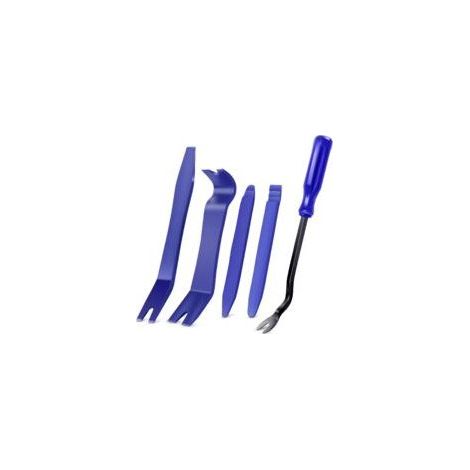 Kit d'outils de démontage de garniture automatique 5 pièces Kit d'outils de levier anti-rayures pour panneau de clip de porte de voiture - 5 pièces