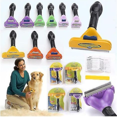 Brosse de démêlage Furminator pour chats et chiens, peigne, brosse à poils longs et courts, type chat à poils courts. (1/5)