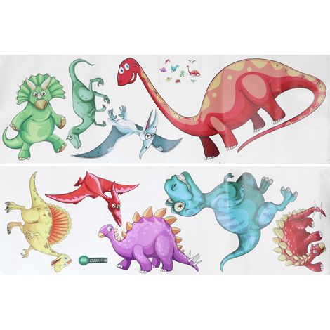 Autocollants Muraux Dinosaures Enfants - Adhésifs PVC Colorés pour Chambre et Salon (1/5)